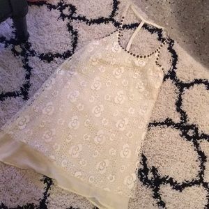 White cream lace dress